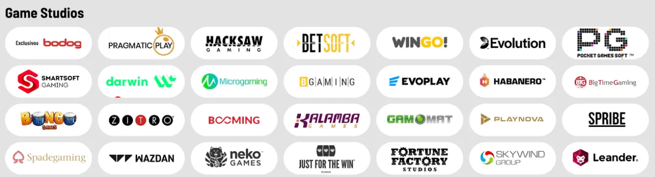Proveedores de juego en Bodog Proveedores Bodog