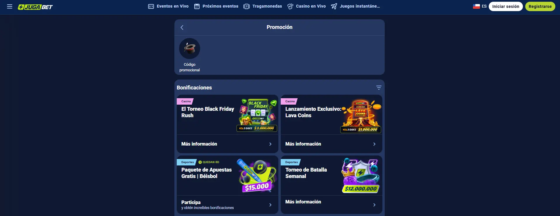 Bonos y promociones en Jugabet chile Jugabet chile